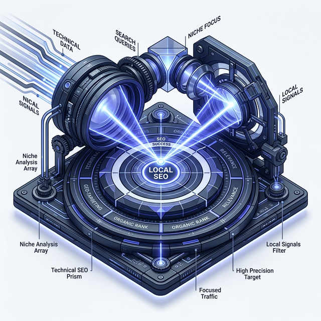 High-precision visualization of niche technical and local SEO services